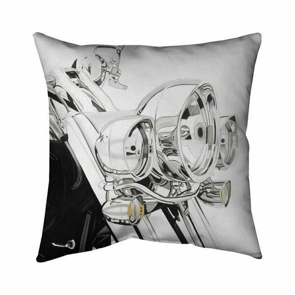 Begin Home Decor 20 x 20 in. Motorcycle Light-Double Sided Print Indoor Pillow 5541-2020-TR55